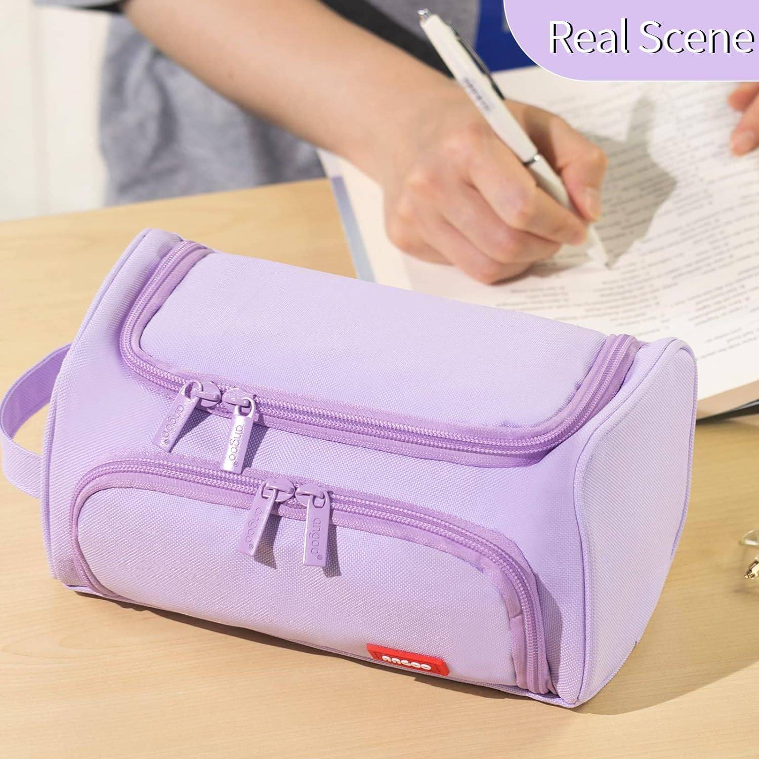 Large Capacity Multi-functional Double-decker Stationery Box 4