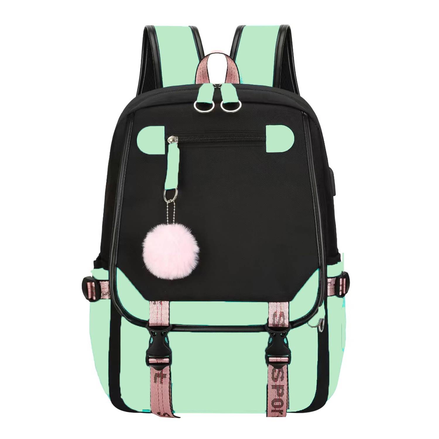 Large Capacity Oxford Backpack w/ USB Charging Port 4