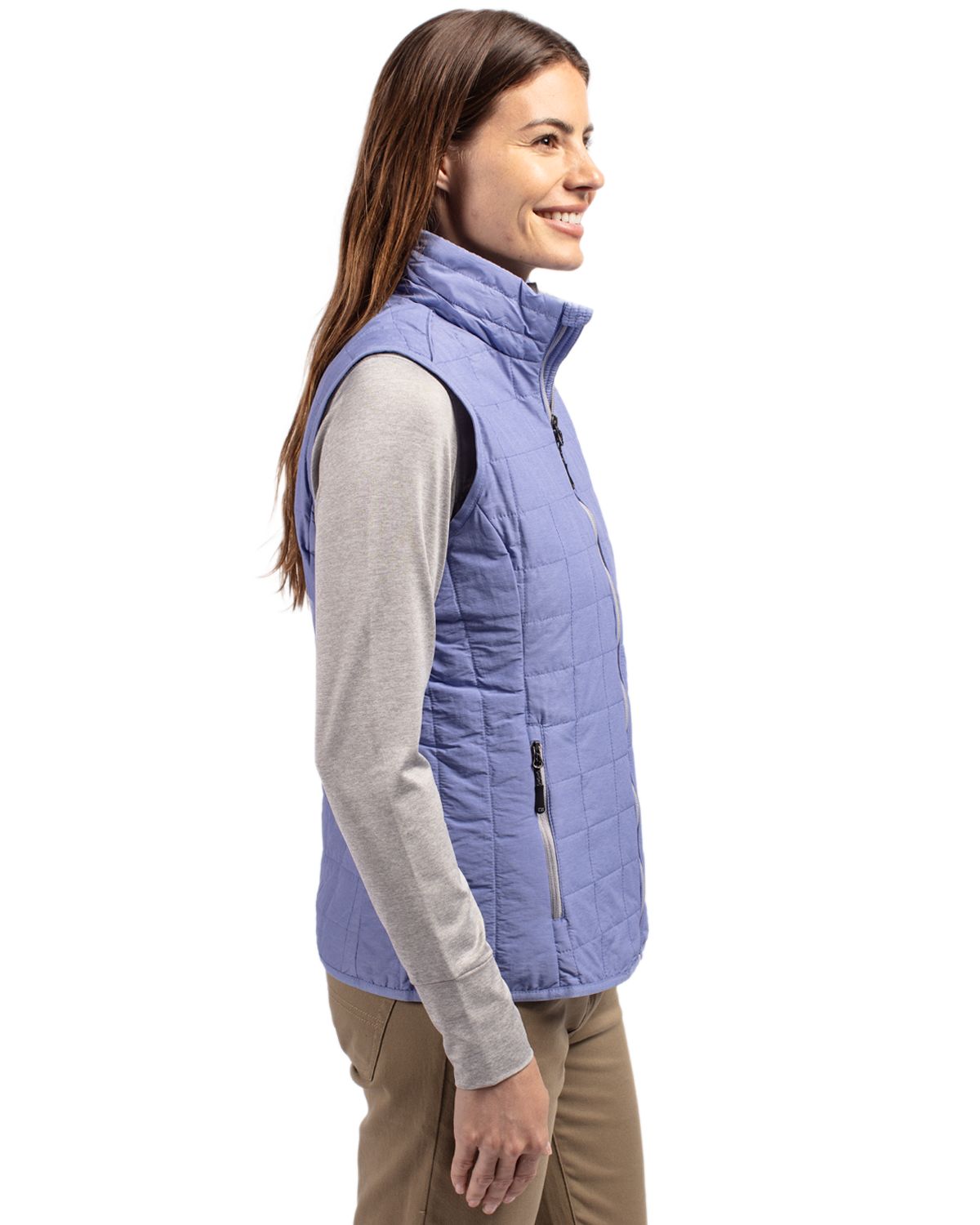 Cutter & Buck Rainier Recycled Insulated Puffer Womens Full Zip Vest 119