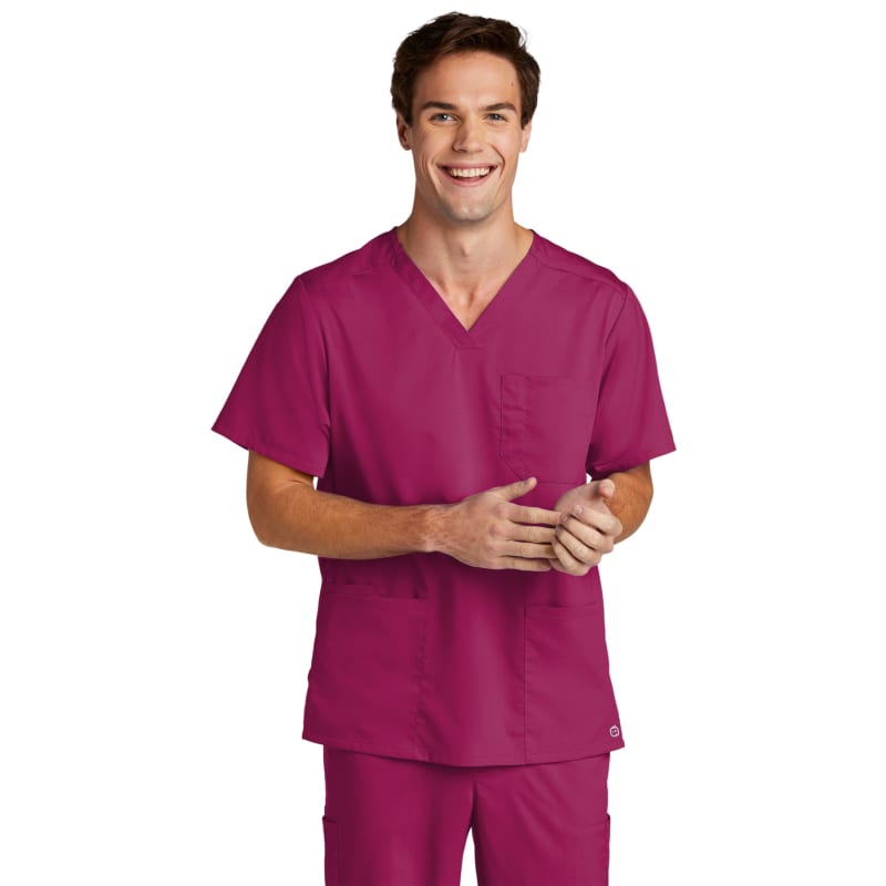 WonderWink Men's Premiere Flex V-Neck Top 27
