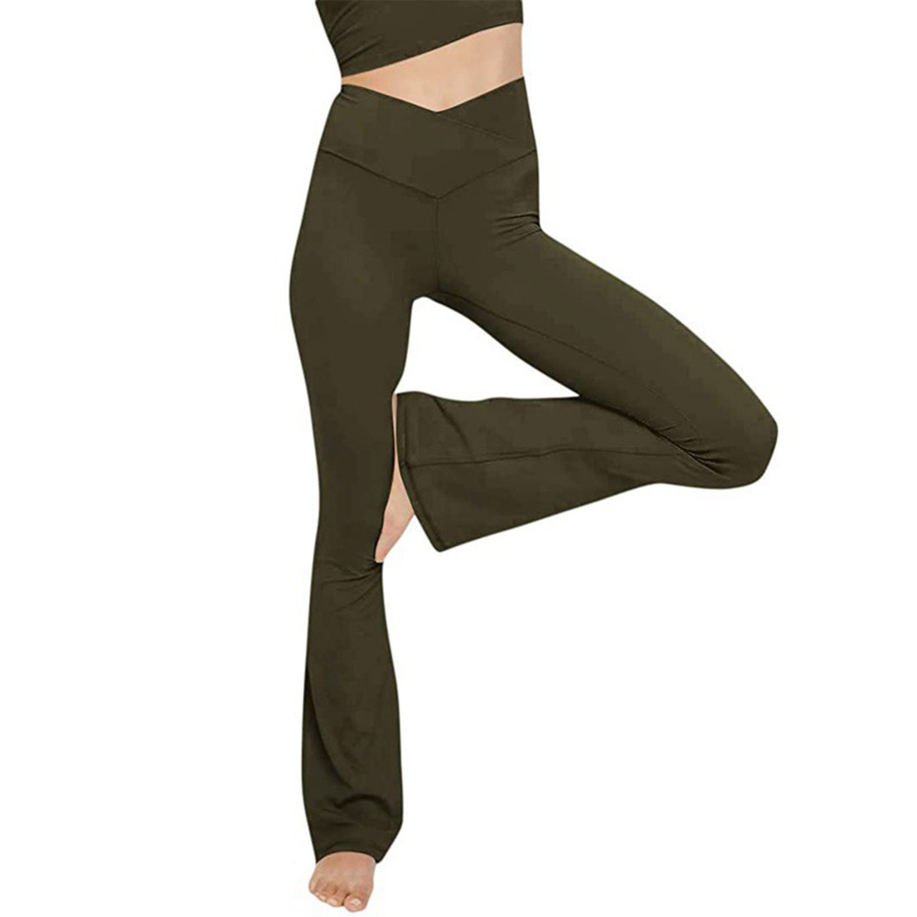High Waisted Flare Leggings Yoga Pants 19