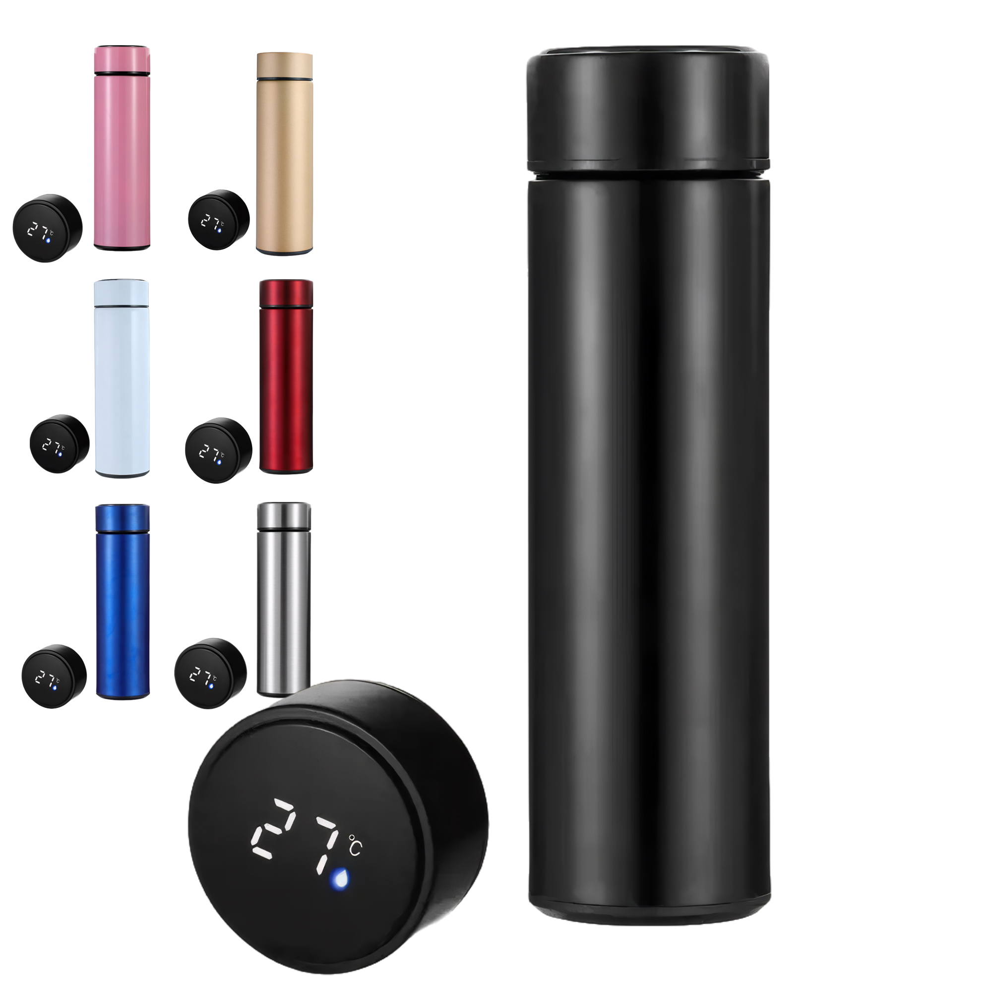 17oz Smart Insulated Bottle with LED Temperature Display for Hot 7