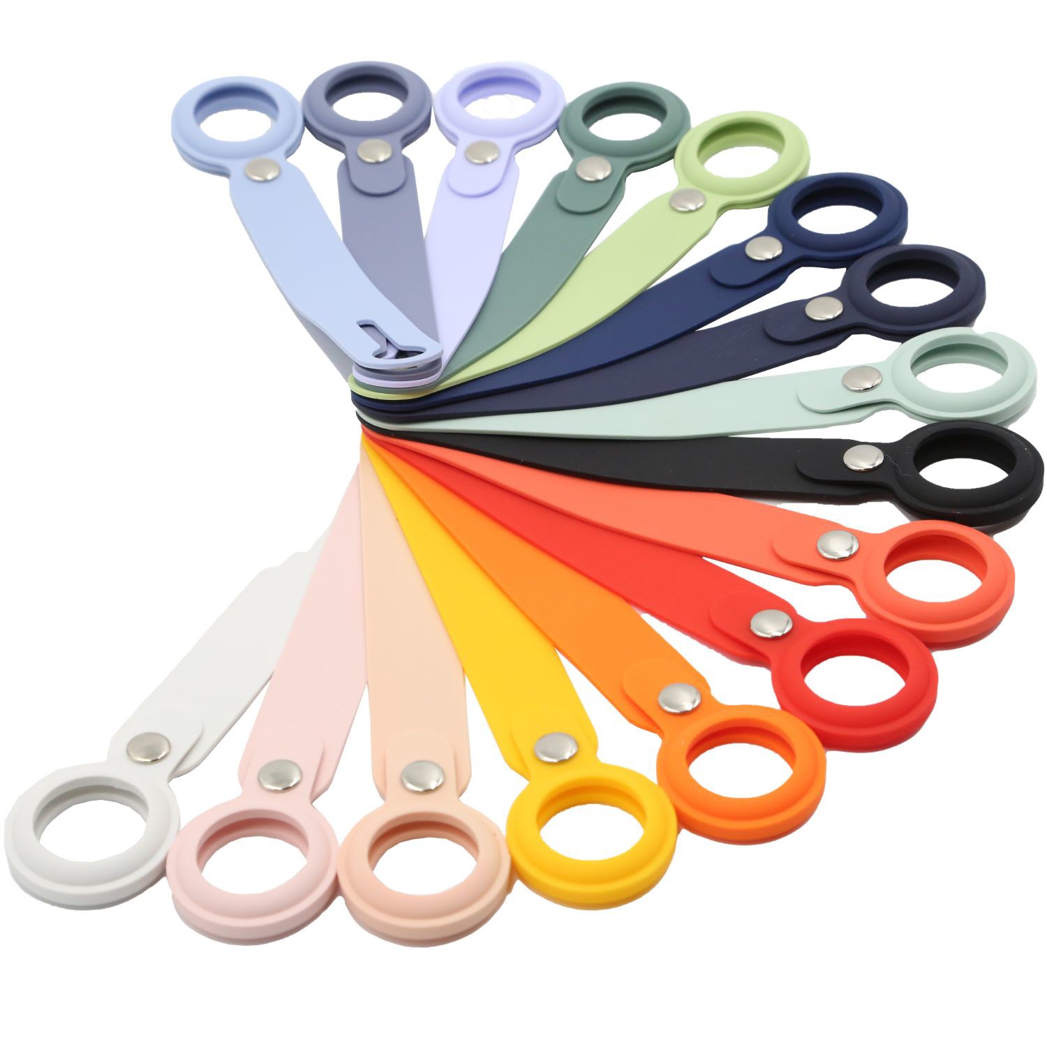 Silicone AirTag Holder w/Button Closure Custom Airtag Keeper 2