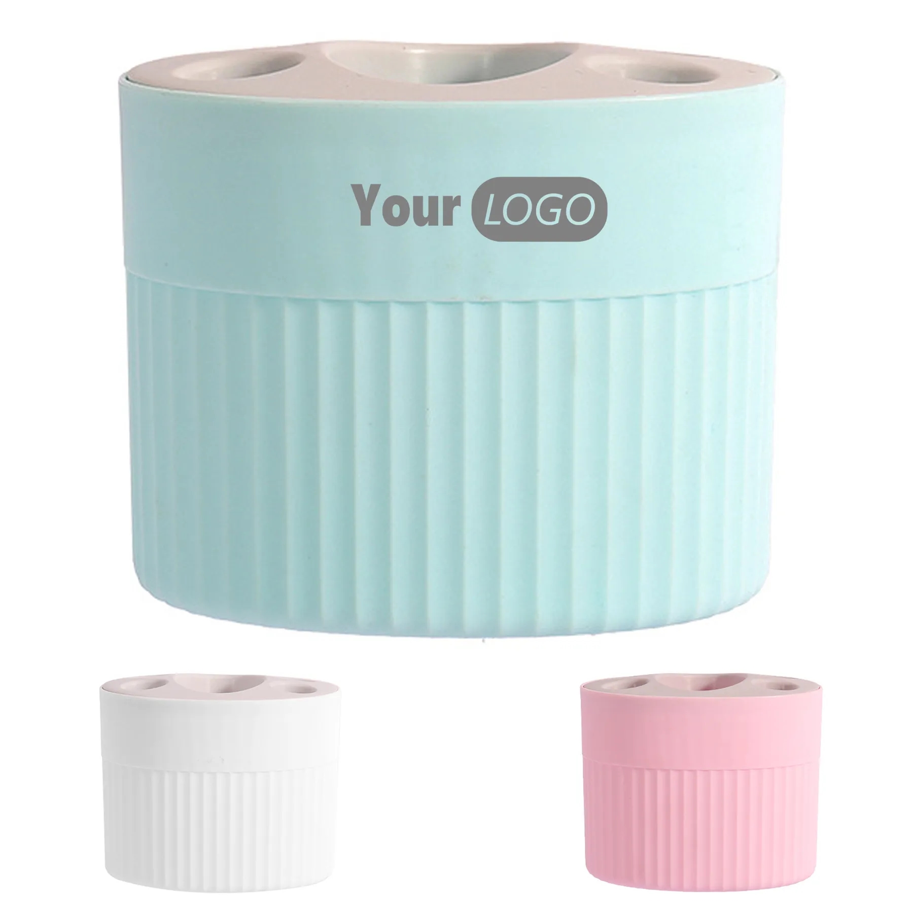 Plastic Desktop Toothbrush Holder In The Bathroom 3