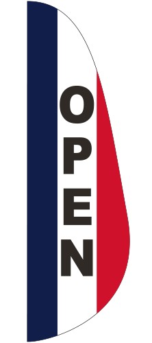 "OPEN" 3' x 10' Message Feather Flag 1