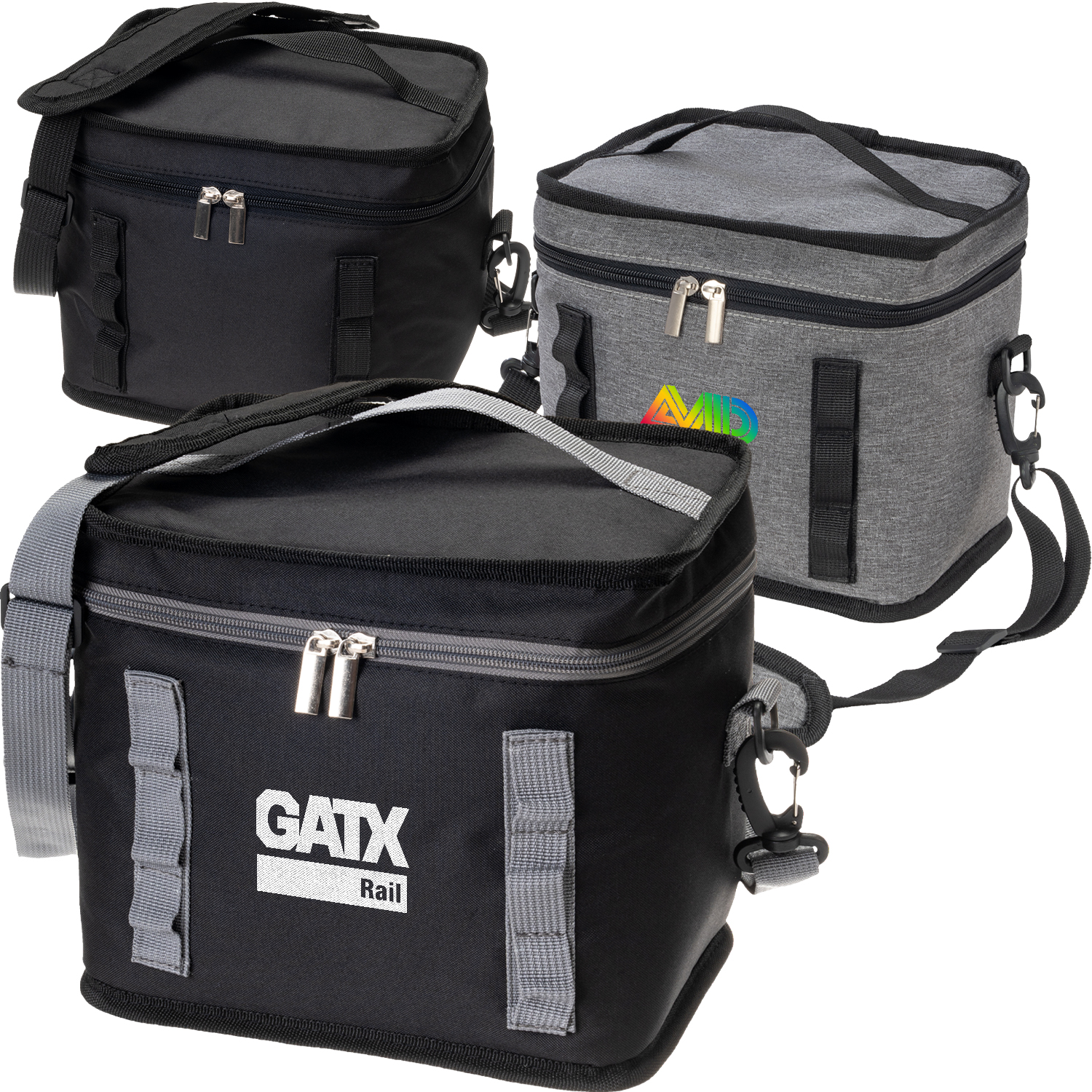 Insulated 6 Can Cooler Bag w/ Top Handle & Strap 8