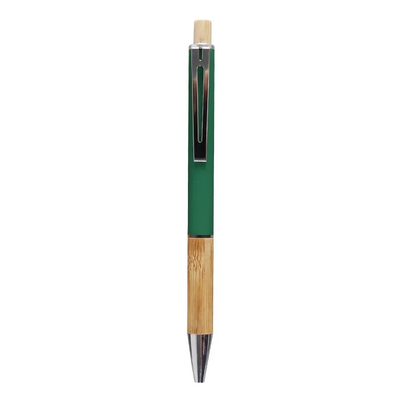 Bamboo Aluminum soft touch ballpoint pen 1