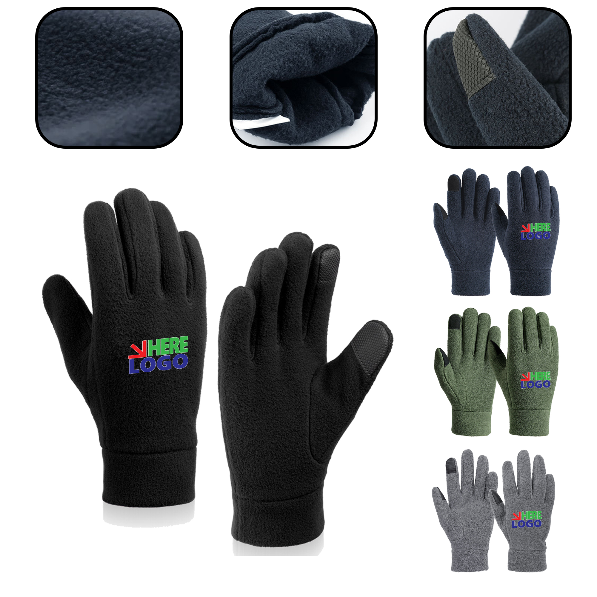 MOQ 20 PCS Polar Fleece Gloves 2