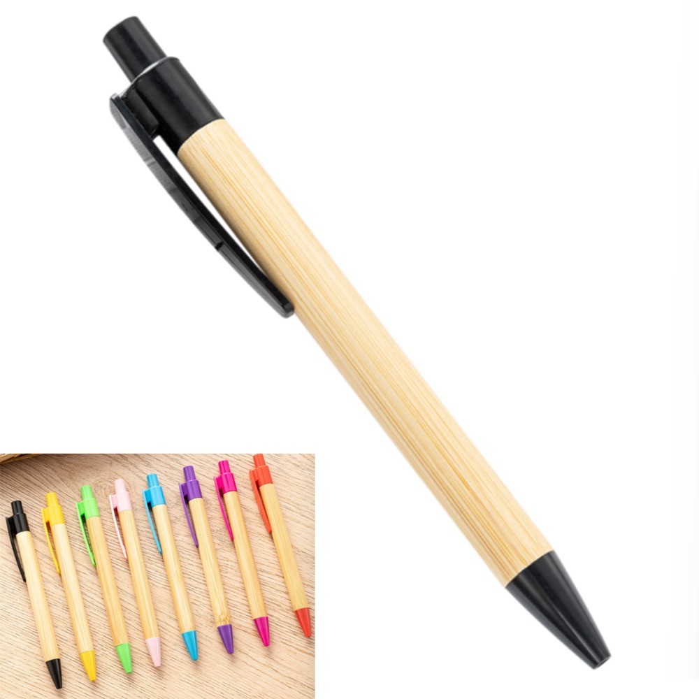 Retractable Bamboo Ballpoint Pen 2