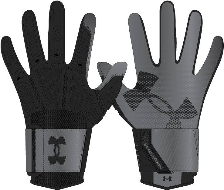 UA Lockdown Men's Football Gloves 5