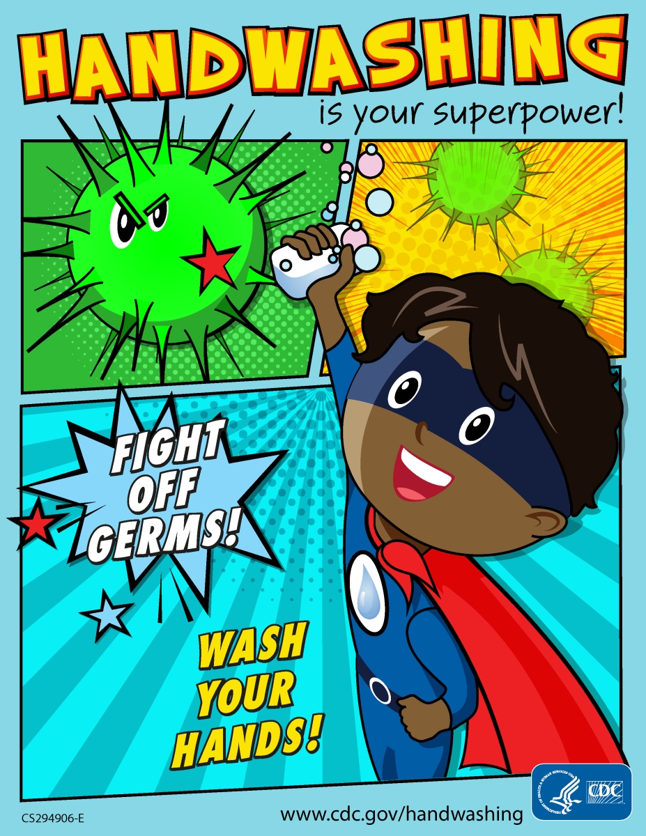 CDC approved Stock Posters | Hand washing series (8.5x11) 2