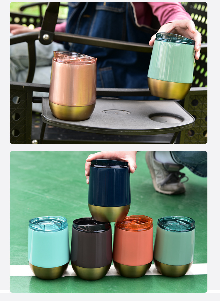 Wine Glass Coffee Mug Insulated Tumbler Cup 8