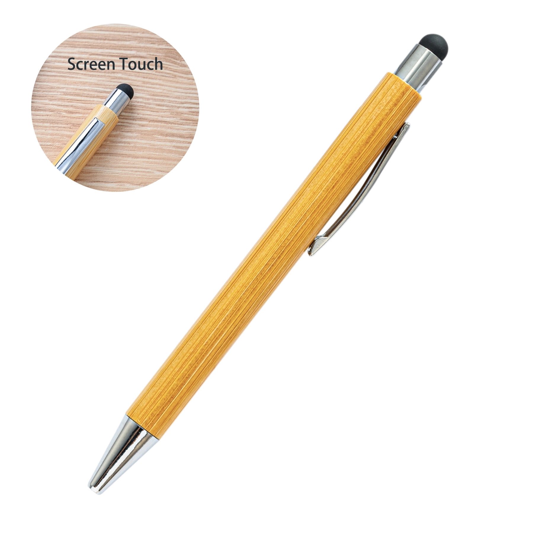 Bamboo Touch Screen Ballpoint Pen 2