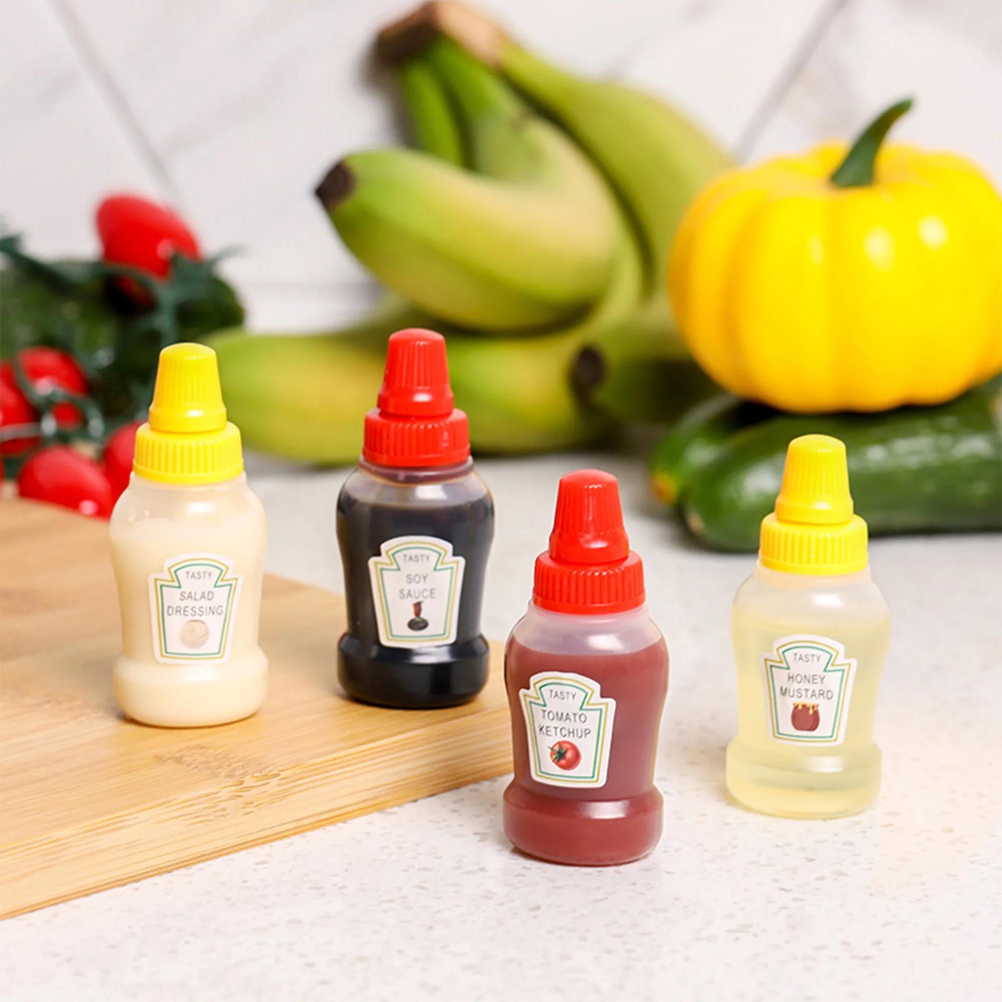 Mini Portable Sauce Dispenser Bottle 4-Pack 3