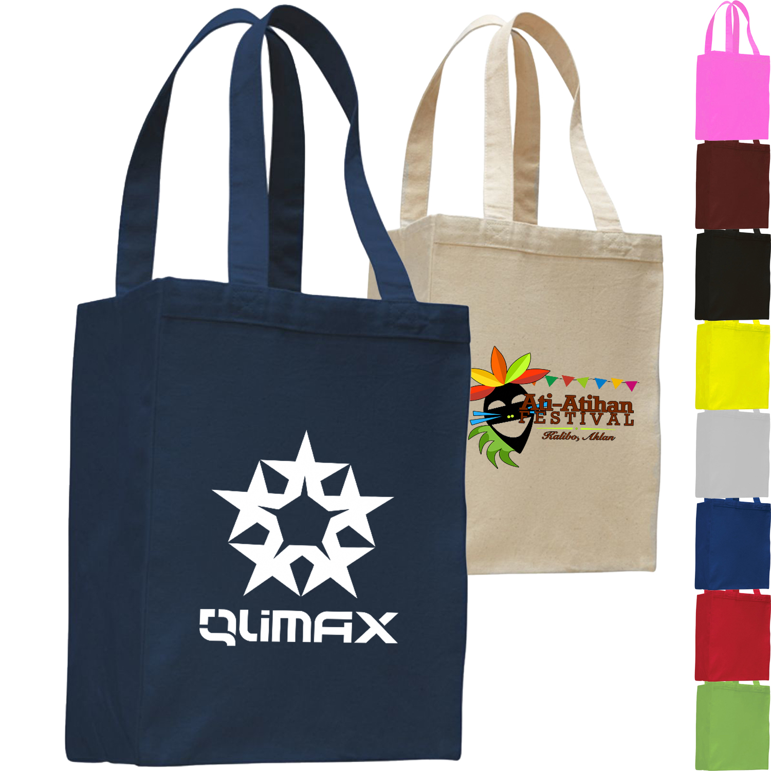 Cotton Canvas Gusset Shopping Tote Bag USA Decorated (10.5" x 14"), custom tote bag with logo imprint 2