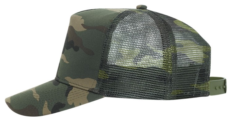 OTTO CAP® Camouflage 5 Panel Mid Profile Mesh Back Trucker Hat 28