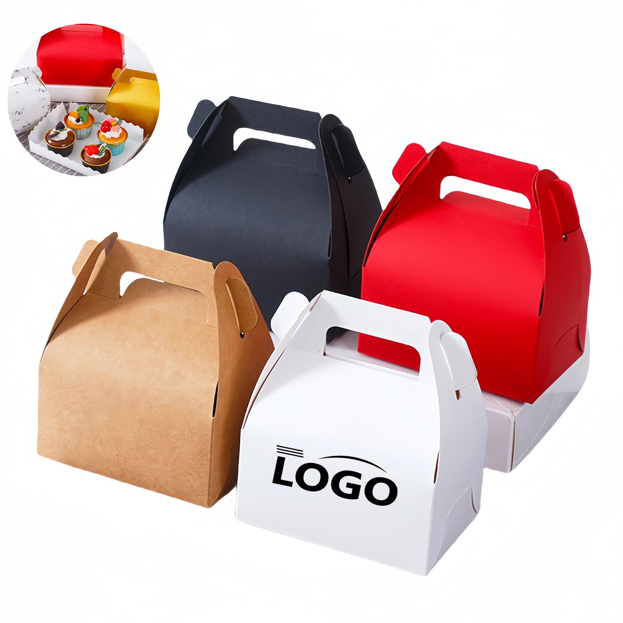 Portable Eco-Friendly Cake Packaging Boxes in Multiple Sizes 3