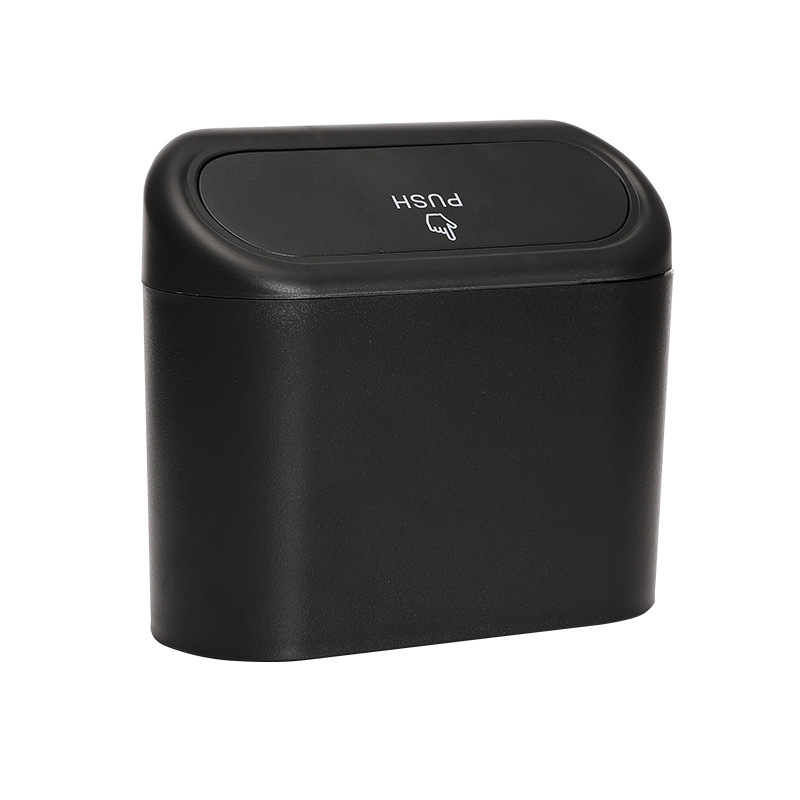 Mini Car Trash Can with Lid for Vehicle Home Office 6