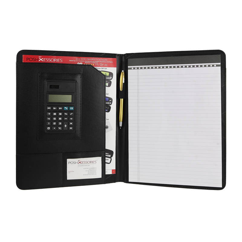 Black Classic Calculator Padfolio 4