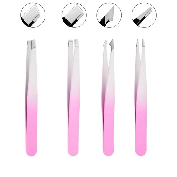 Stainless Steel Eyebrow and Beard Tweezers Set 3