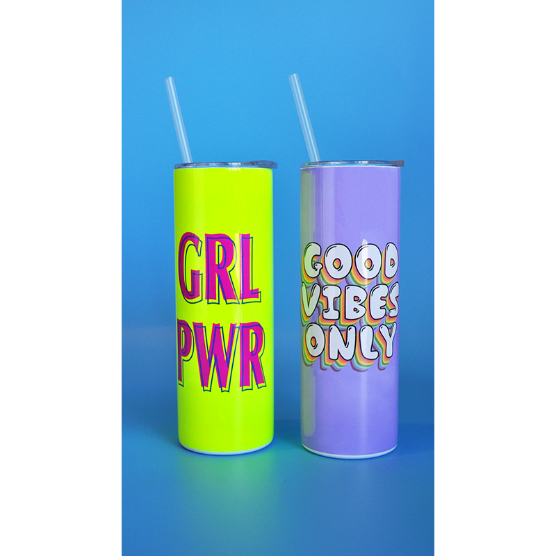 20 Oz. Custom Printed Fluorescent Neon Stainless Steel Tumblers 1