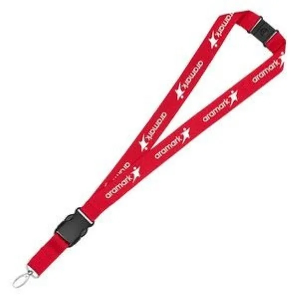 1" Eco Friendly rPET Lanyard with Buckle and Safety Breakawa 4