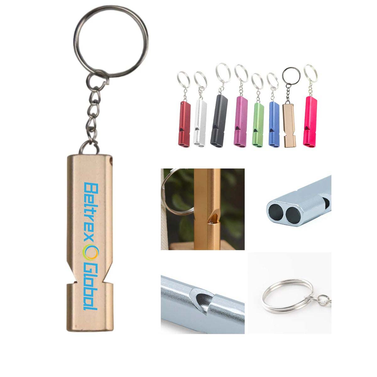 Compact Aluminum Whistle for Outdoor Survival 8
