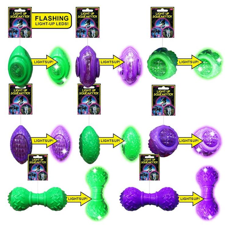 Light-Up Squeaky Dog Toys 2