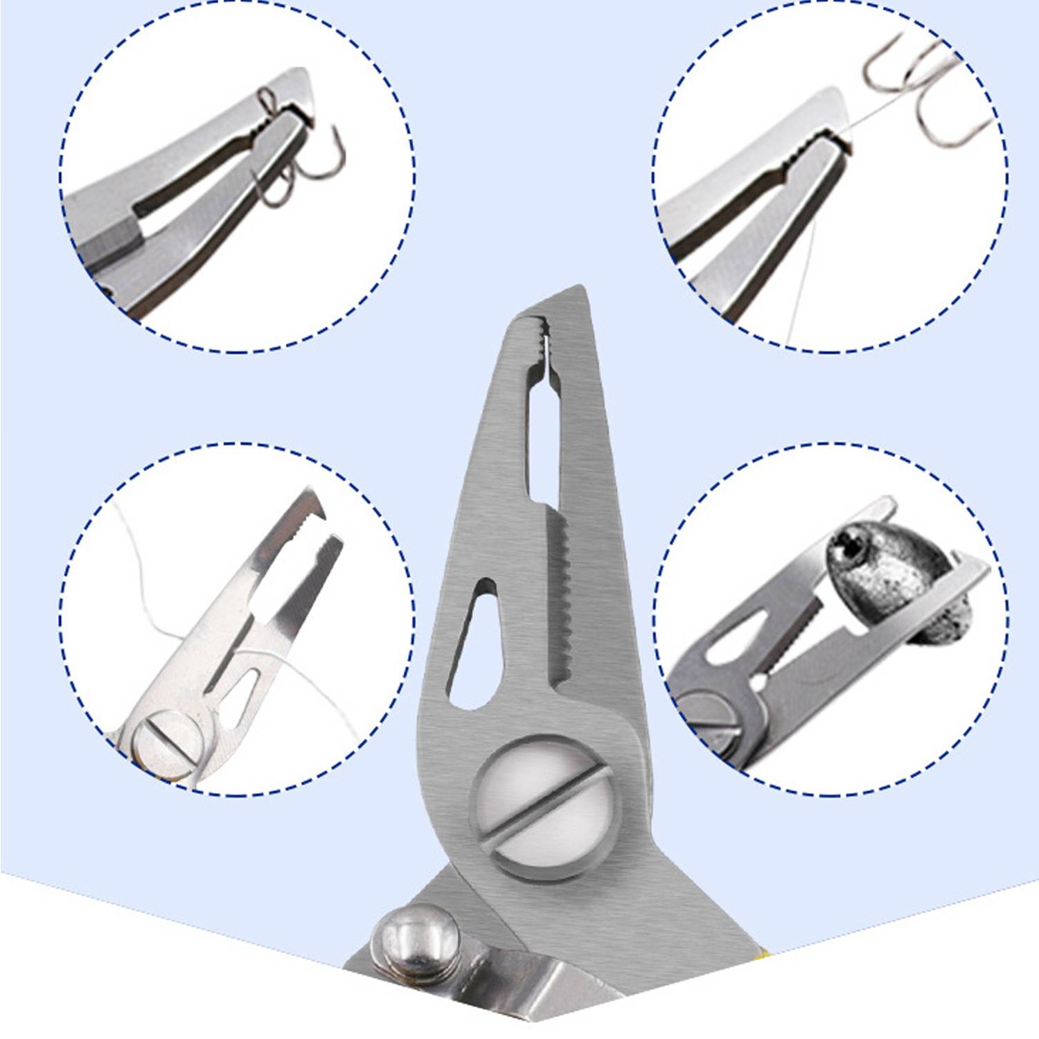 Multi functional stainless steel Fishing Line Cutters Pliers 2