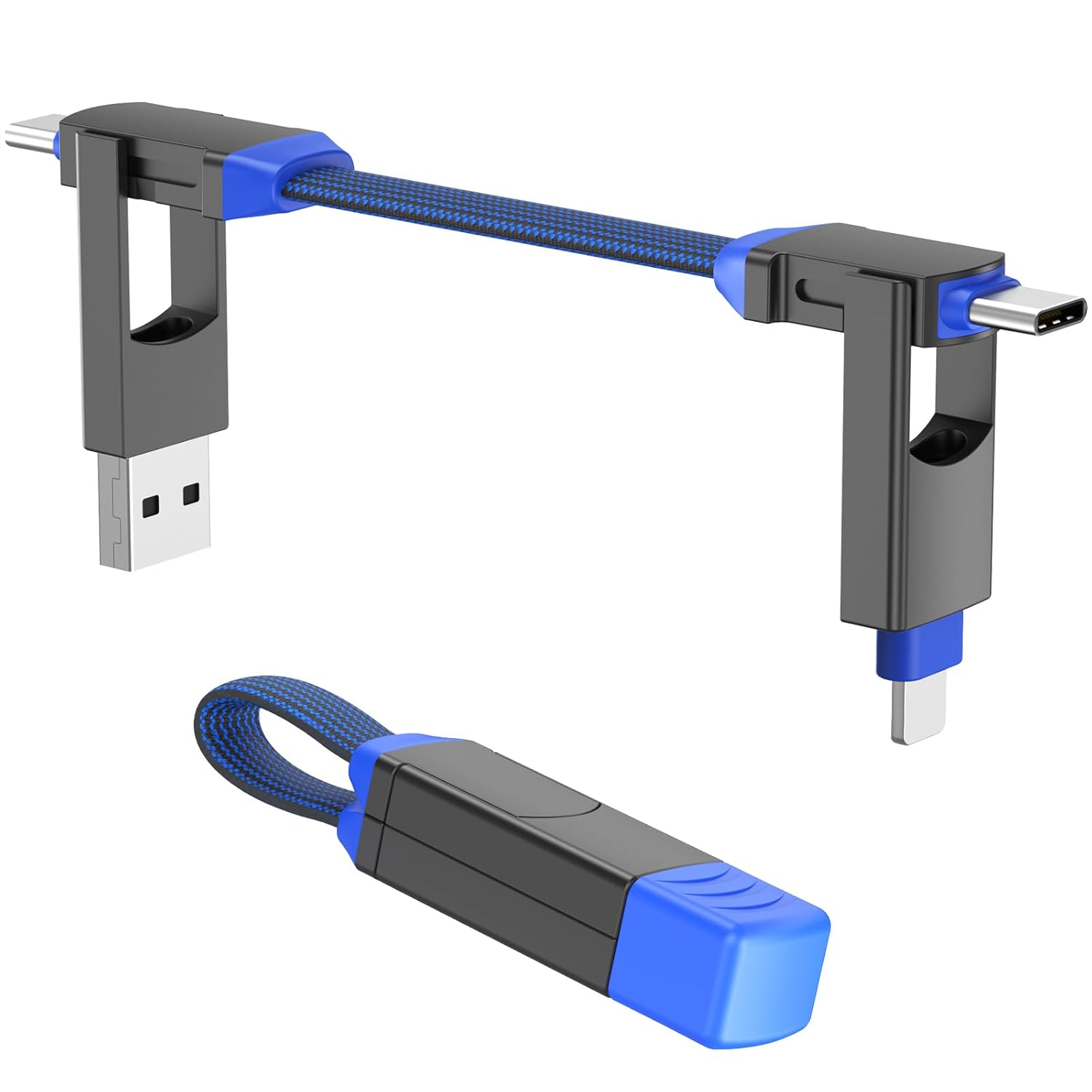 4-in-1 Magnetic Charging Cable Keychain for Phone 7