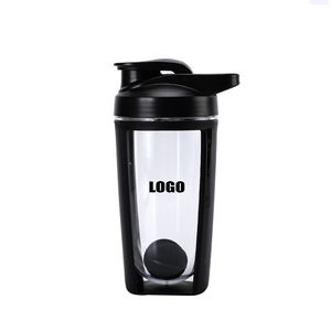 500ml Plastic Shaking Bottle With Flip Up Lid And Handle, custom plastic water bottle with logo imprint 6
