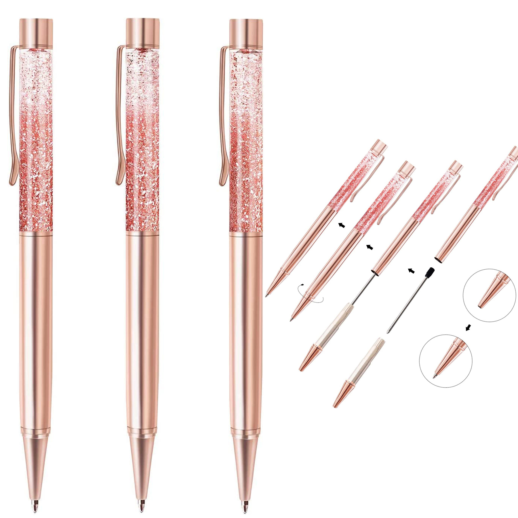 Metal Pen Bling Dynamic Liquid Sand Pen