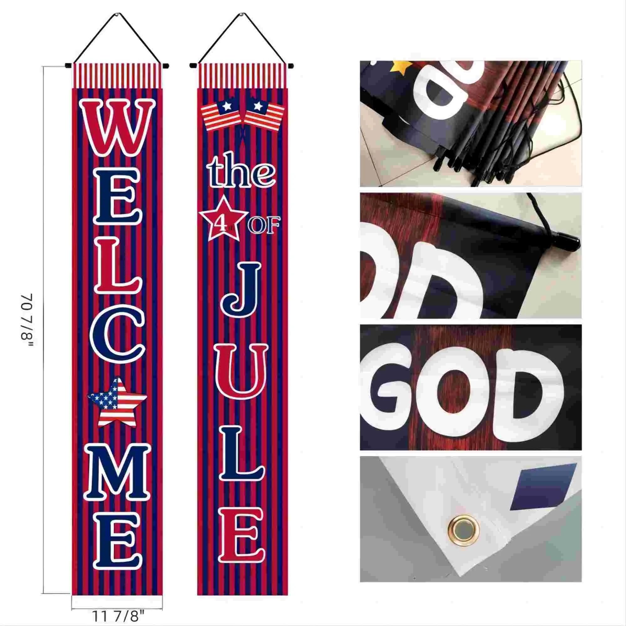 July 4th Independence Day Hanging Banners 4