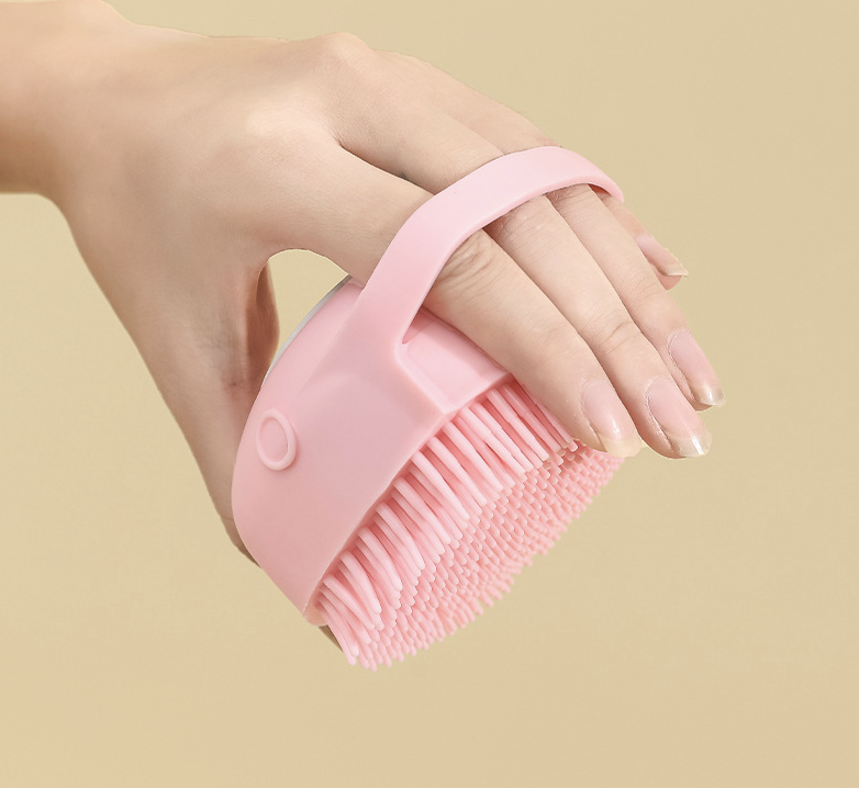 Pet Grooming Bath Massage Brush with Soap and Shampoo Dispenser 9