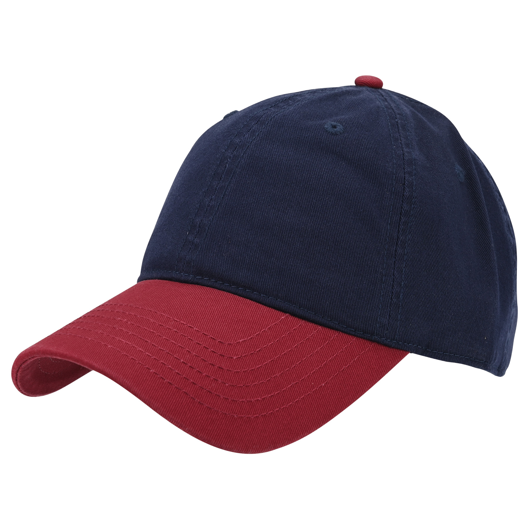 6-Panel Twill Cotton Two Tone Curved Brim Baseball Cap 20