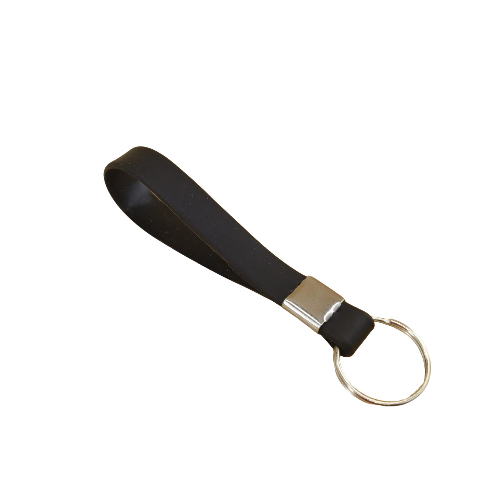 Silicone Wristband Keyring Loop Design Metal Crimp 16