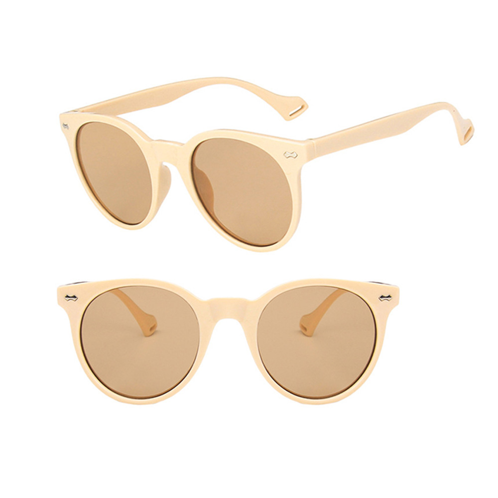 Candy color round retro sunglasses 7