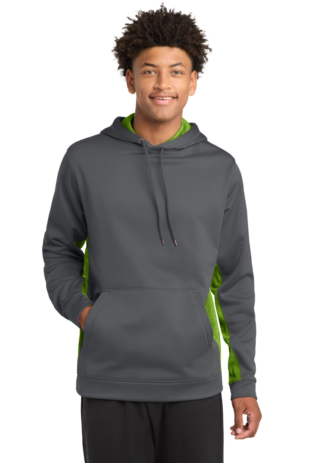 Sport-Tek Sport-Wick CamoHex Fleece Colorblock Hooded Pullover. ST239, custom hoodie or sweatshirt with logo imprint 18