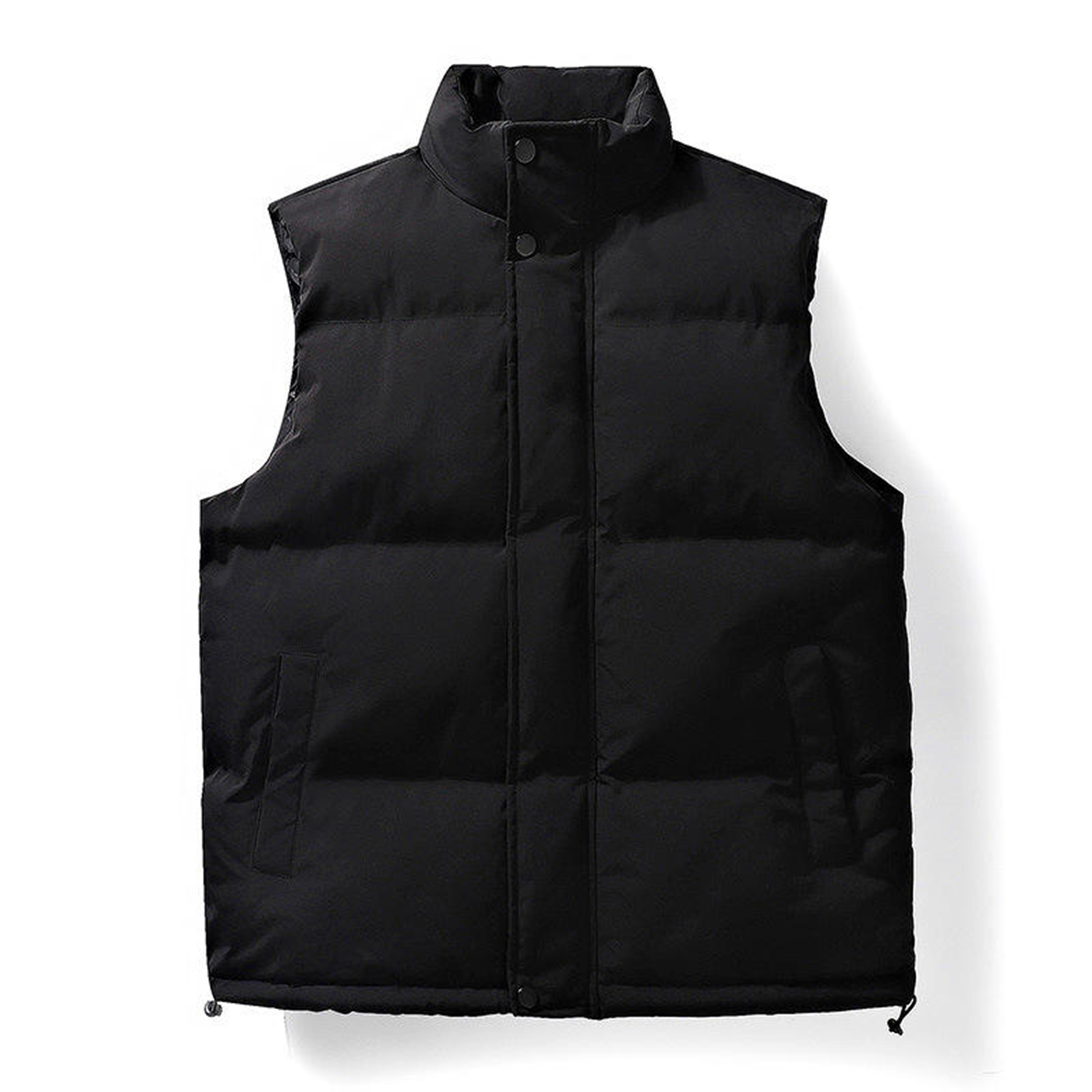 Winter Quilted Cotton Stand Collar Sleeveless Vest 3