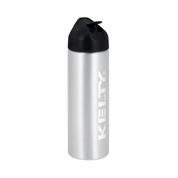 EasyFlow Recycled Aluminum Bottle w Straw Lid, custom water bottle with logo imprint 5