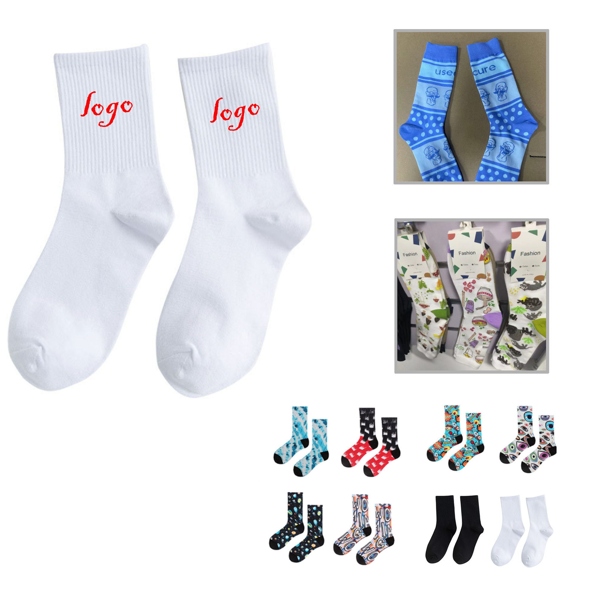 MOQ50 Custom Cotton Socks for All Seasons 3