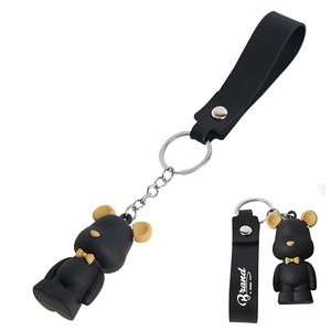 Adorable Pet Dog Puppet PVC Keychain Ring 21