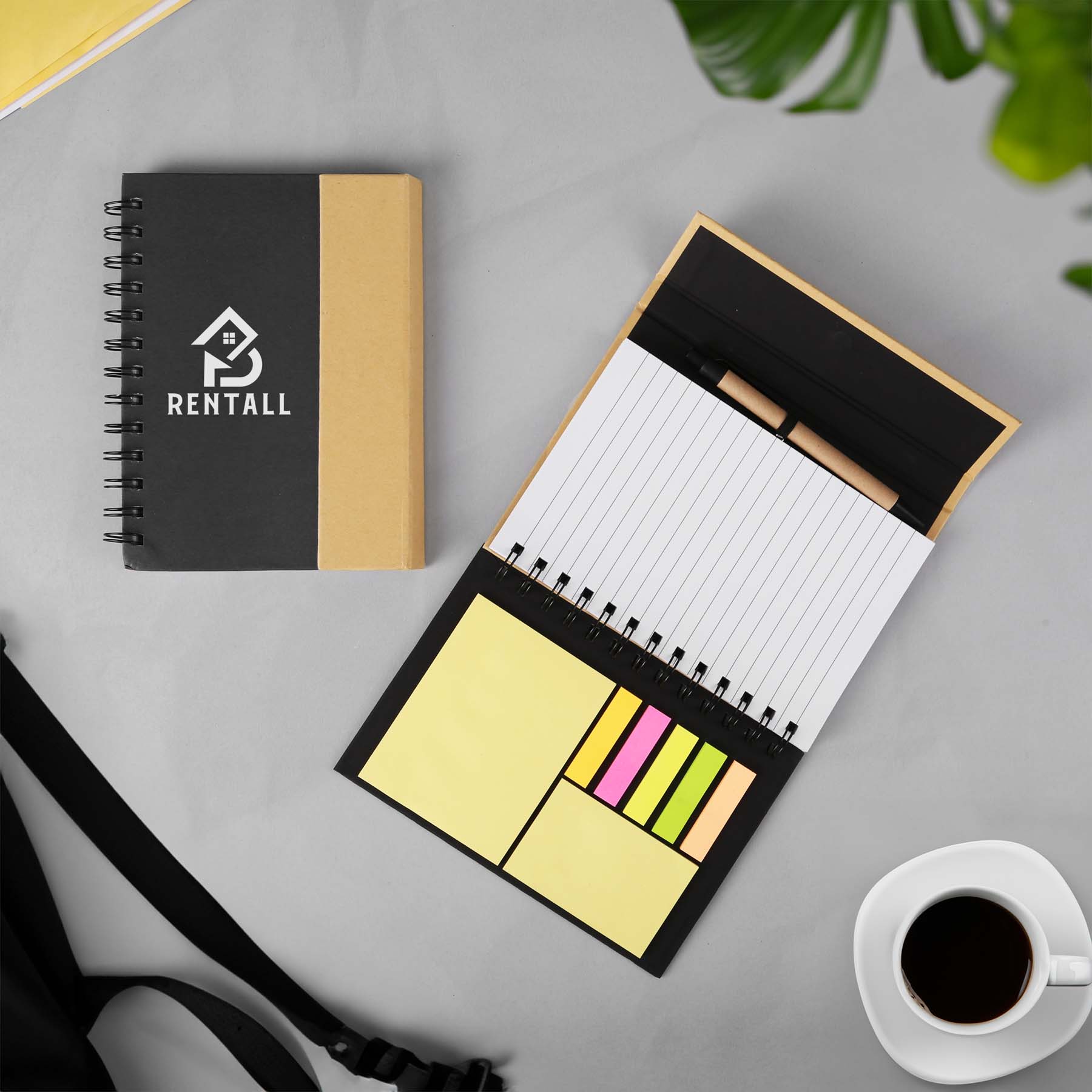 Eco Magnetic Notebook W/ Sticky Notes & Pen