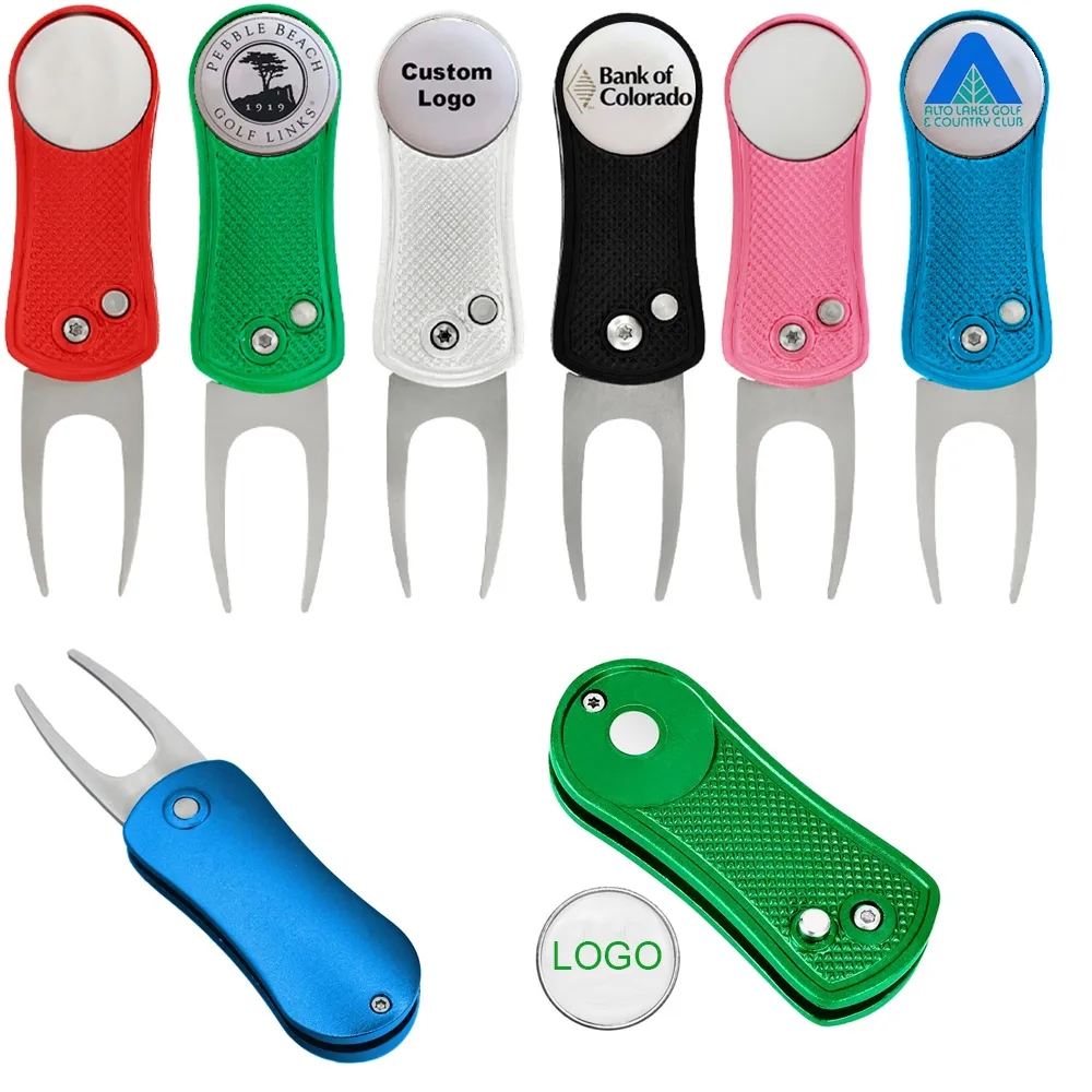 Foldable Metal Golf Divot Repair Tool 2