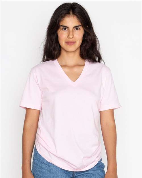 Unisex USA-Made Fine Jersey V-Neck T-Shirt - 24056 28