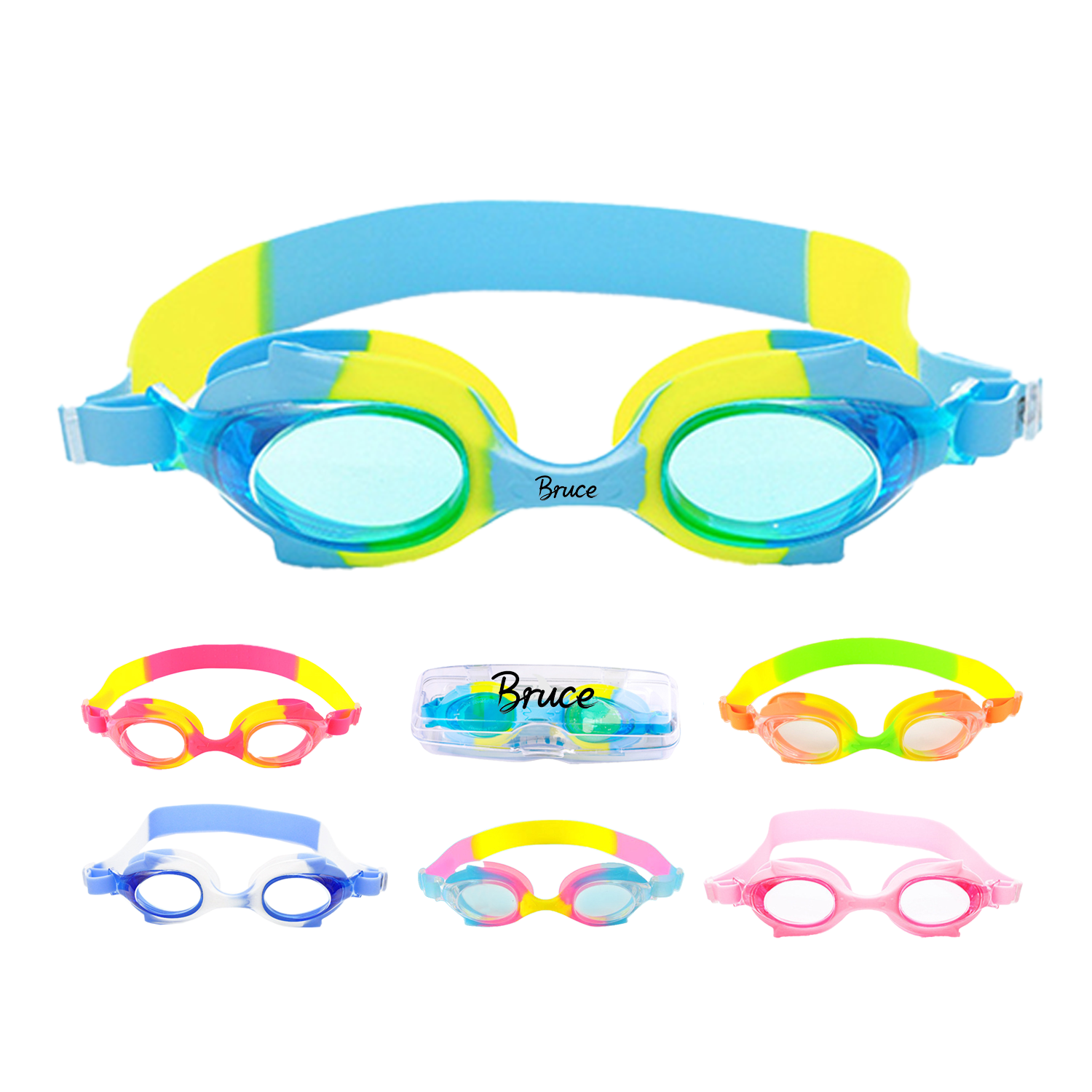 Kids Waterproof Anti-Fog Swimming Goggles 2