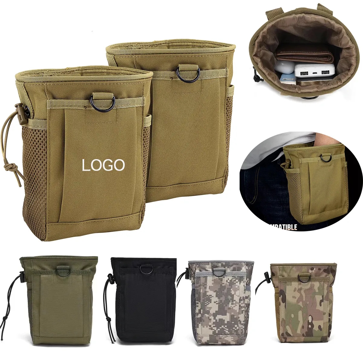 Tactical Molle Drawstring Dump Pouch 3