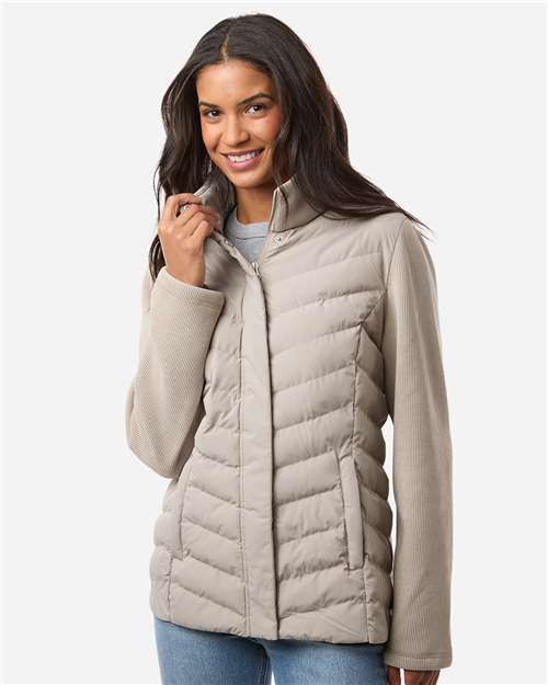 Women's Mixed Media Chevron Jacket - W26719 2