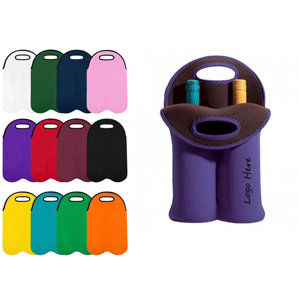 Neoprene Wine Double Bottle Tote Bag 2