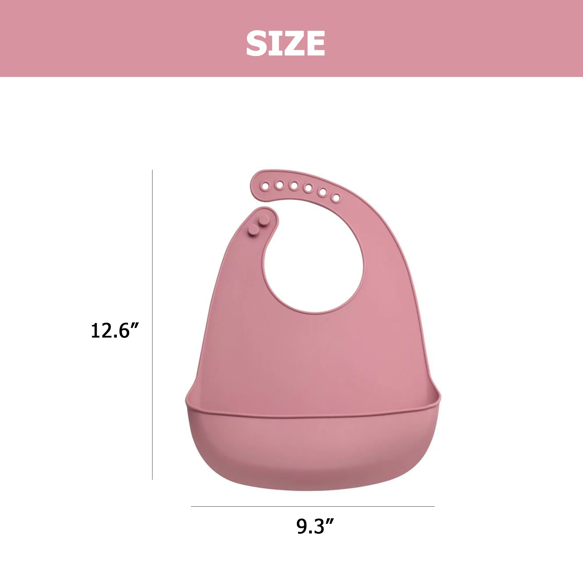 6 Buckle Silicone Baby Bib 7